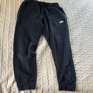 Nike Black Jogger Sweatpants with Elastic Cuffs